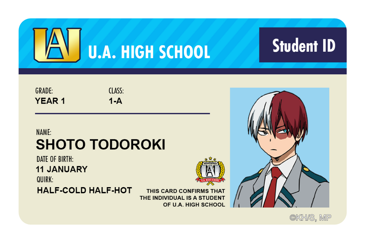 Student ID - Shoto Todoroki - Card Covers - My Hero Academia - CUCU Covers