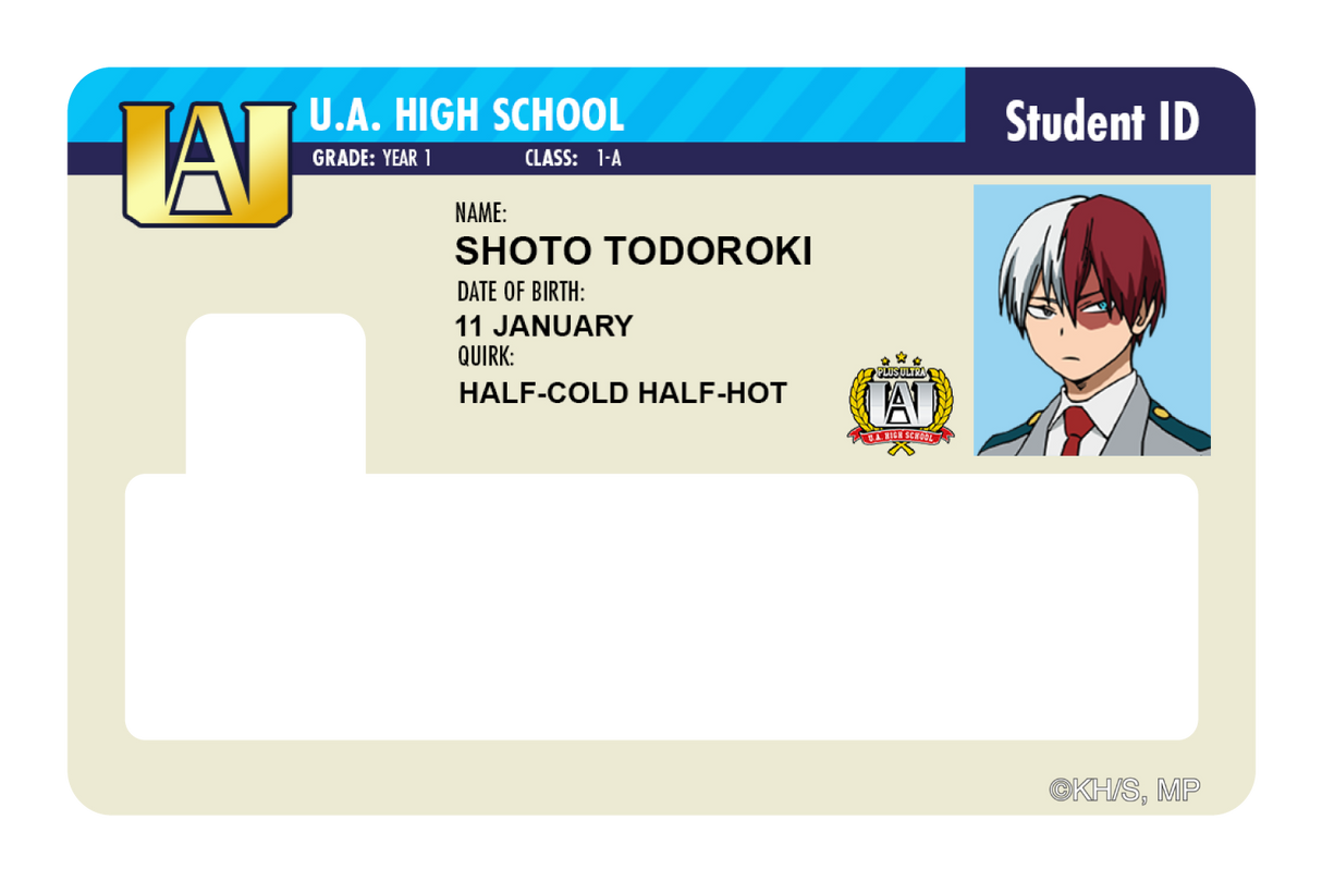 Student ID - Shoto Todoroki - Card Covers - My Hero Academia - CUCU Covers