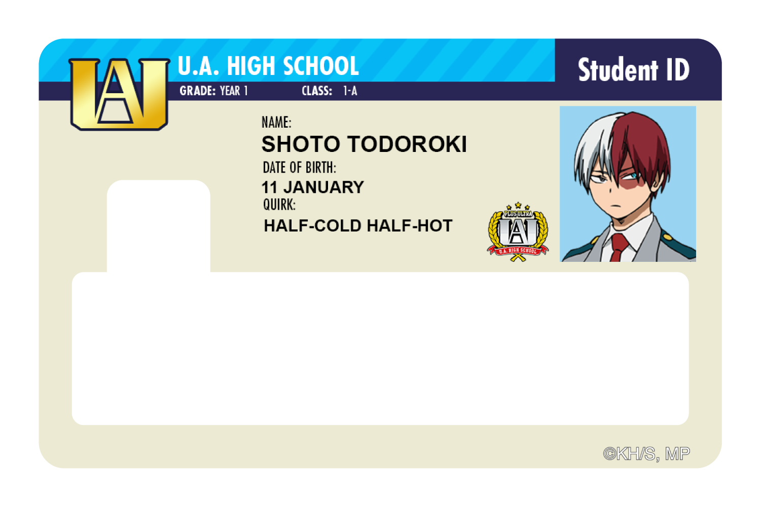 Student ID - Shoto Todoroki - Card Covers - My Hero Academia - CUCU Covers