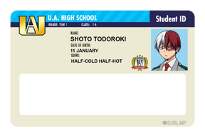 Student ID - Shoto Todoroki
