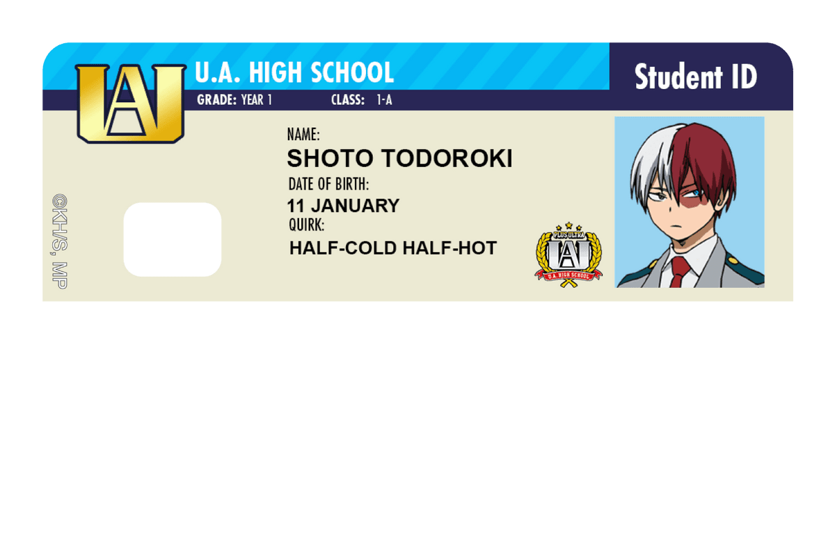 Student ID - Shoto Todoroki
