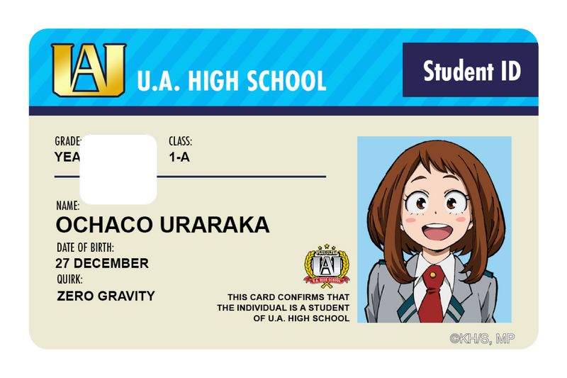 Student ID - Ochaco Uraraka