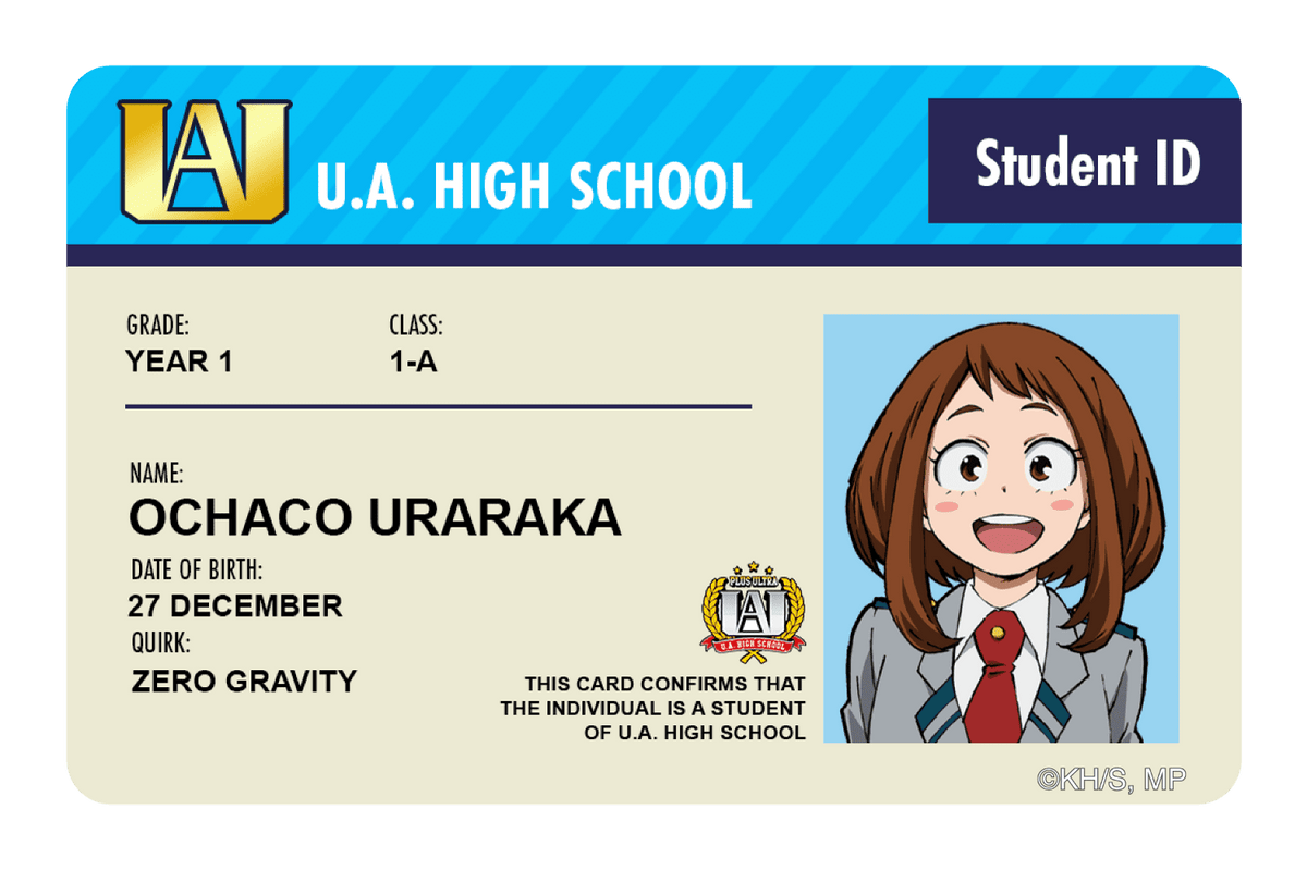 Student ID - Ochaco Uraraka