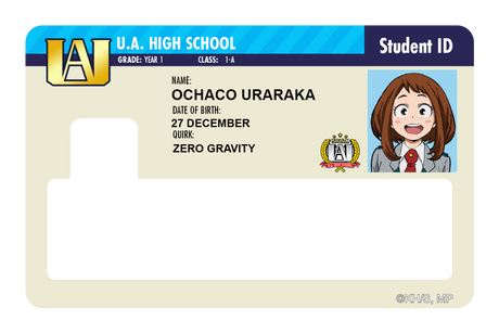 Student ID - Ochaco Uraraka - Card Covers - My Hero Academia - CUCU Covers