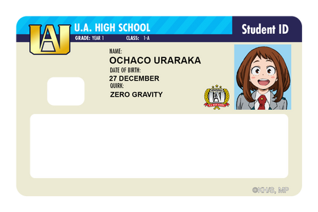 Student ID - Ochaco Uraraka - Card Covers - My Hero Academia - CUCU Covers