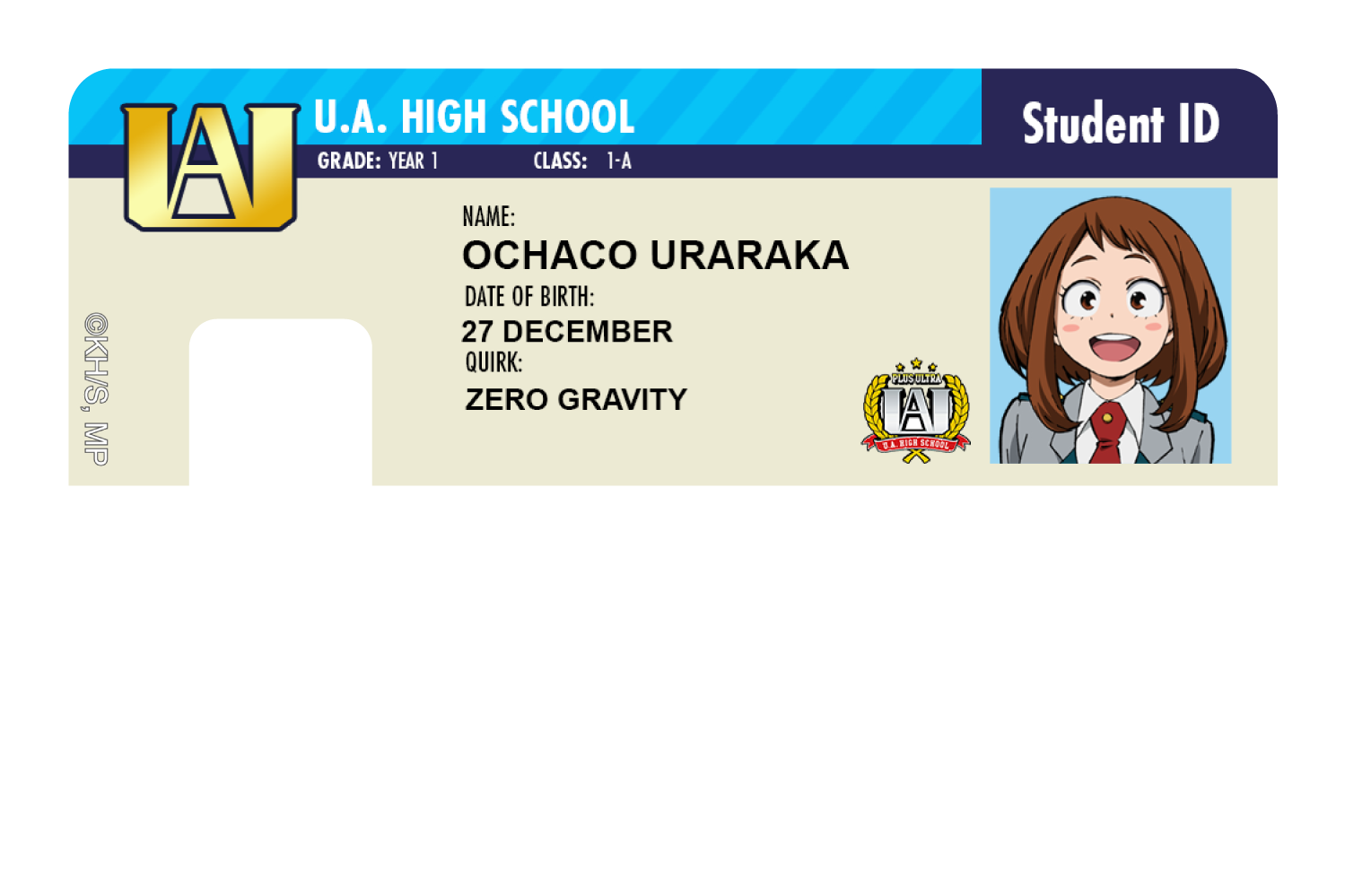 Student ID - Ochaco Uraraka - Card Covers - My Hero Academia - CUCU Covers
