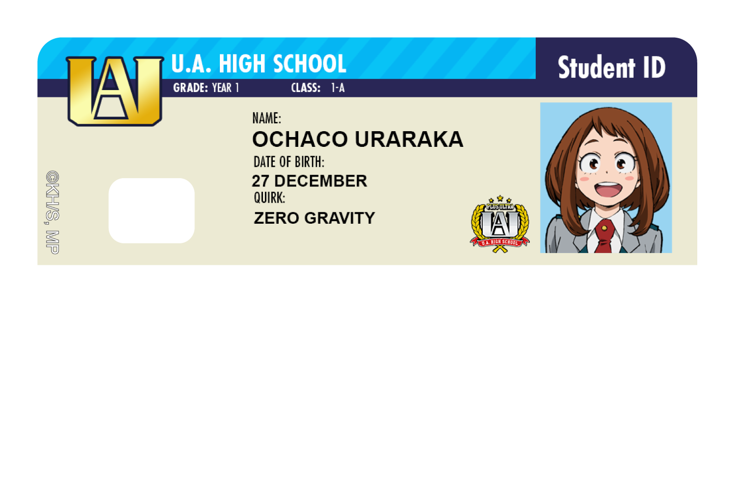 Student ID - Ochaco Uraraka - Card Covers - My Hero Academia - CUCU Covers