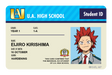 Student ID - Eijiro Kirishima - Card Covers - My Hero Academia - CUCU Covers