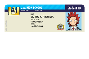 Student ID - Eijiro Kirishima