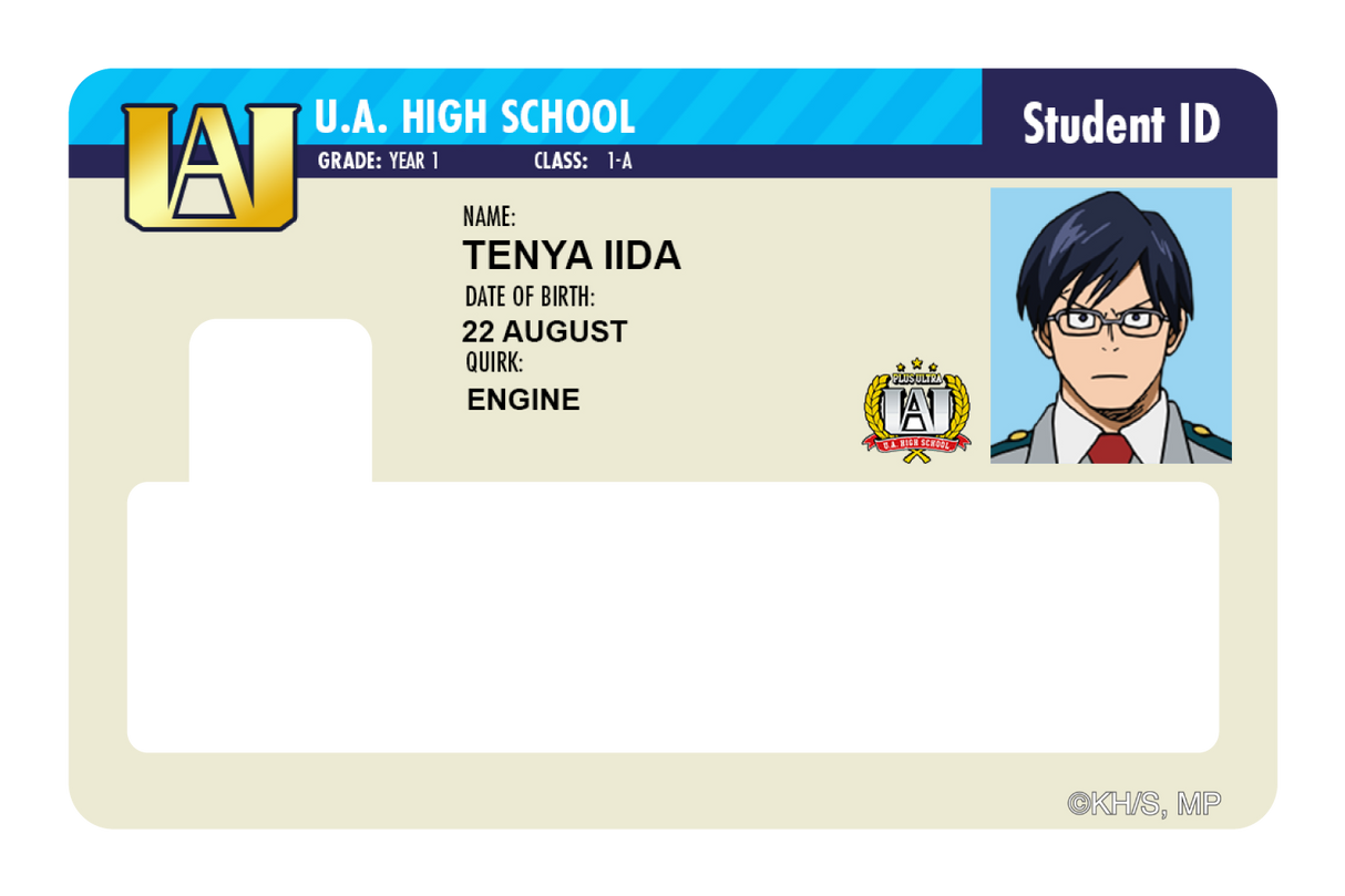 Student ID - Tenya Iida - Card Covers - My Hero Academia - CUCU Covers