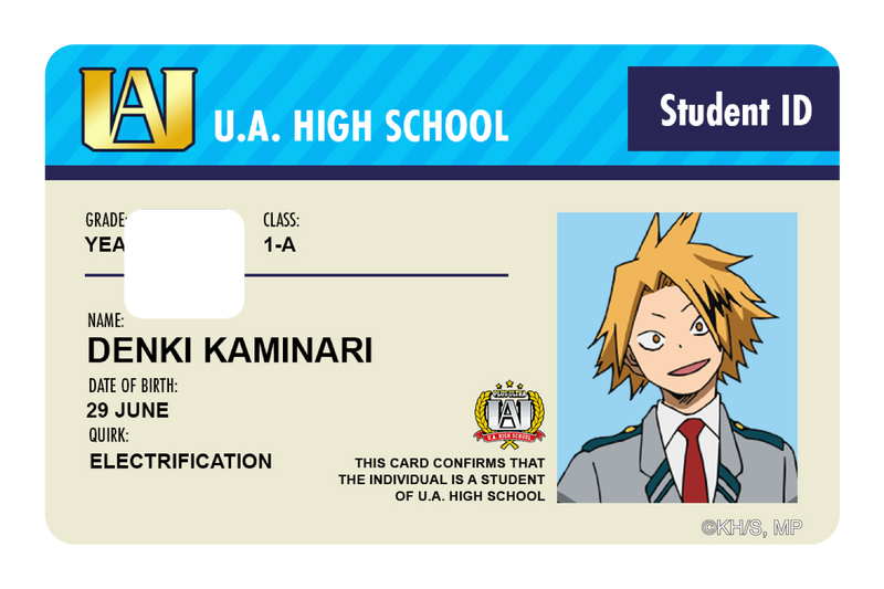 Student ID - Denki Kaminari