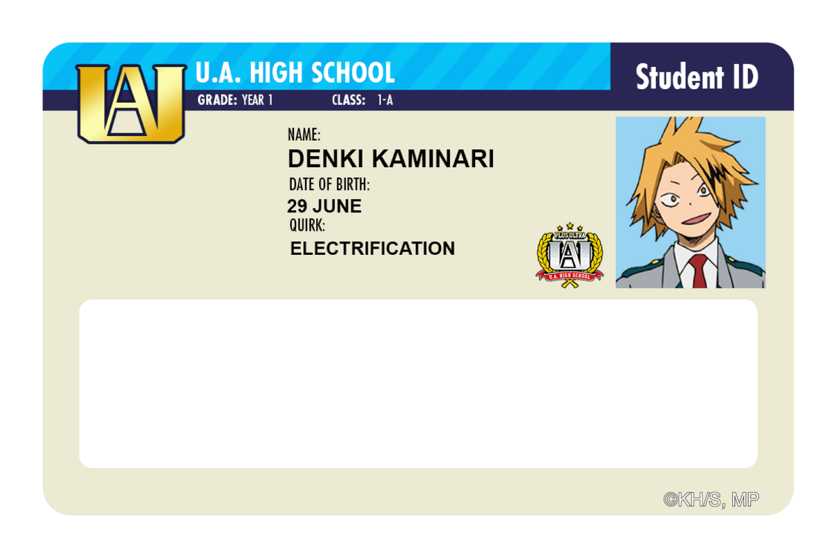 Student ID - Denki Kaminari