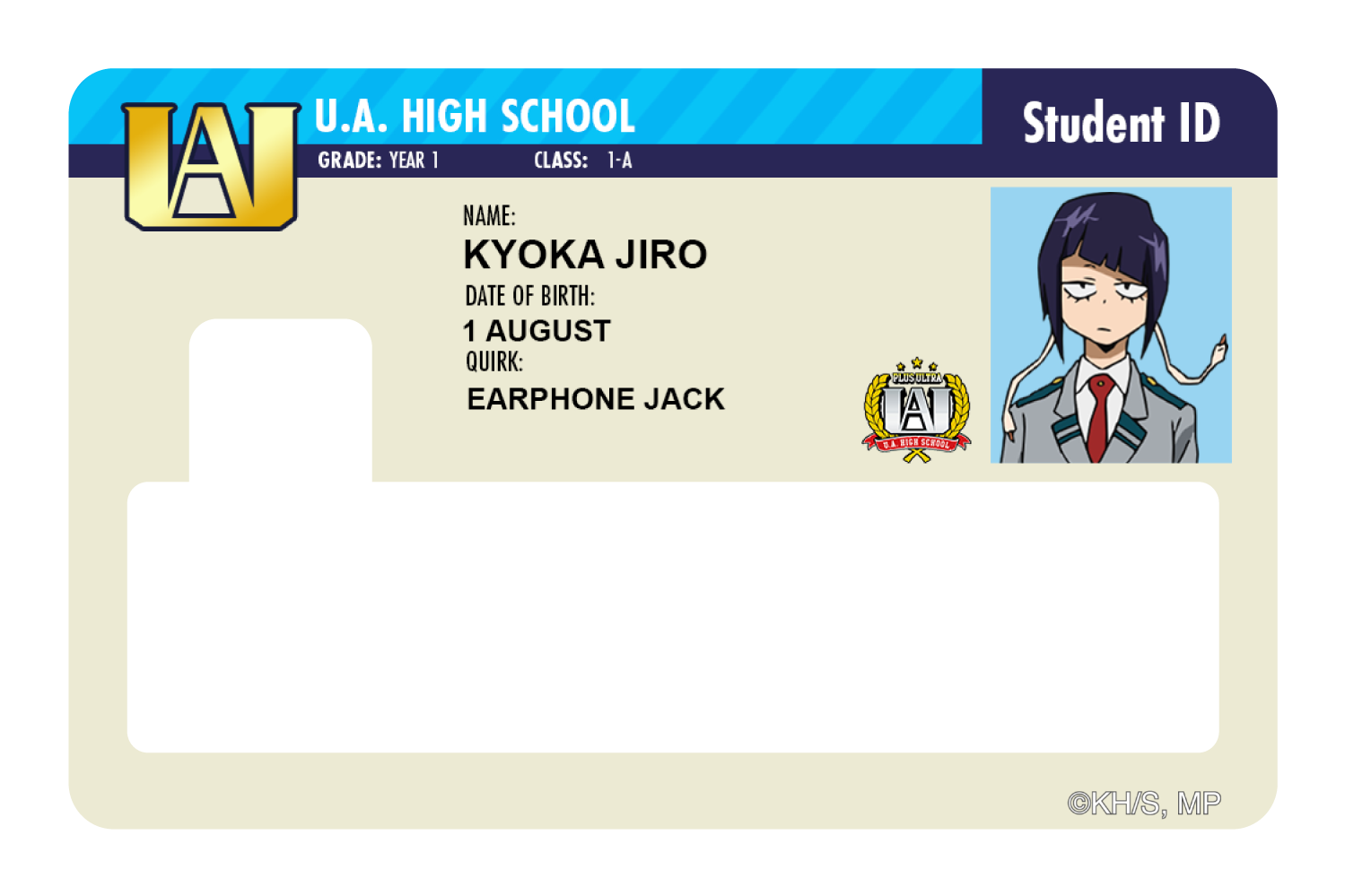 Student ID - Kyoka Jiro