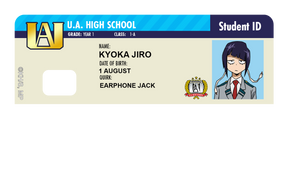 Student ID - Kyoka Jiro