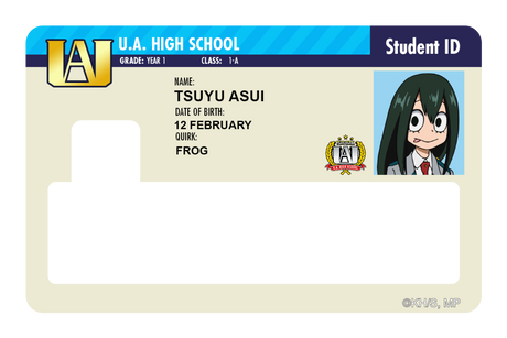 Student ID - Tsuyu Asui - Card Covers - My Hero Academia - CUCU Covers