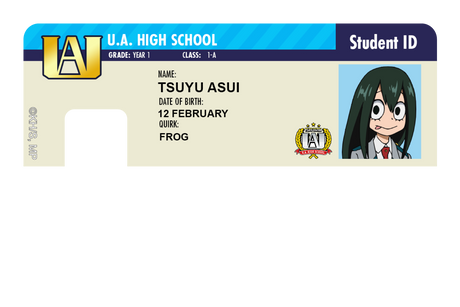 Student ID - Tsuyu Asui - Card Covers - My Hero Academia - CUCU Covers