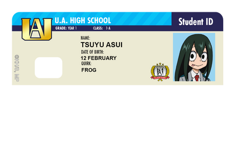 Student ID - Tsuyu Asui - Card Covers - My Hero Academia - CUCU Covers