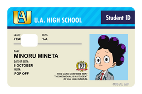Student ID - Minoru Mineta