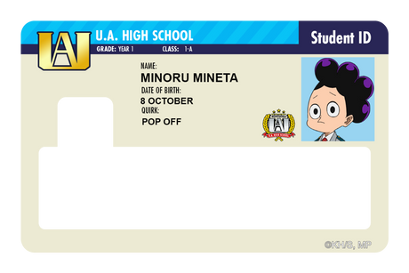 Student ID - Minoru Mineta - Card Covers - My Hero Academia - CUCU Covers