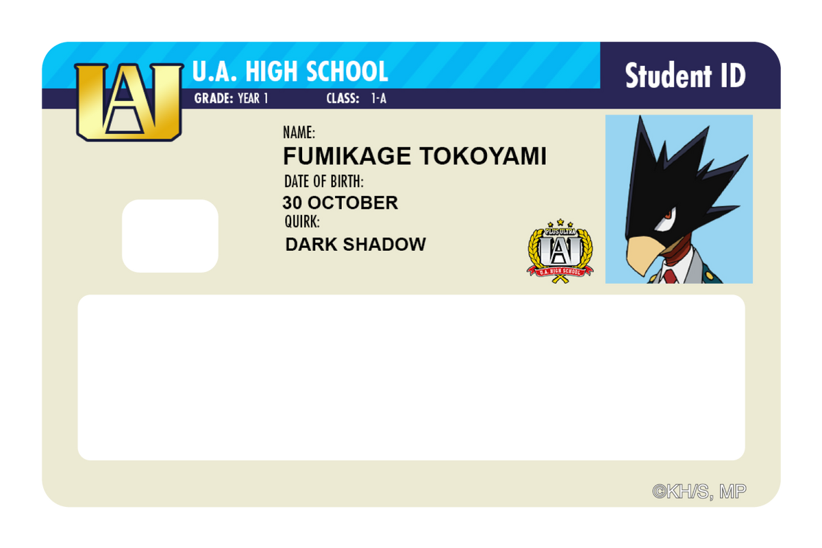Student ID - Fumikage Tokoyami