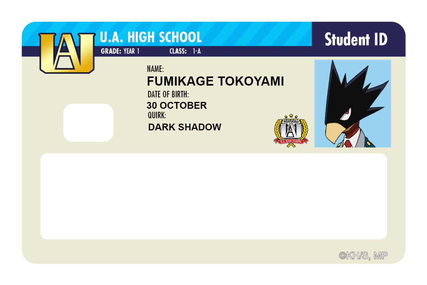 Student ID - Fumikage Tokoyami