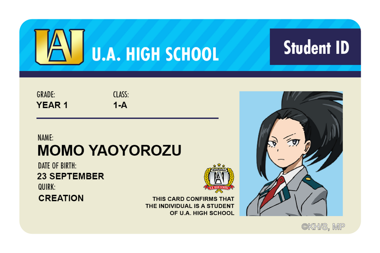 Student ID - Momo Yaoyorozu – CUCU Covers