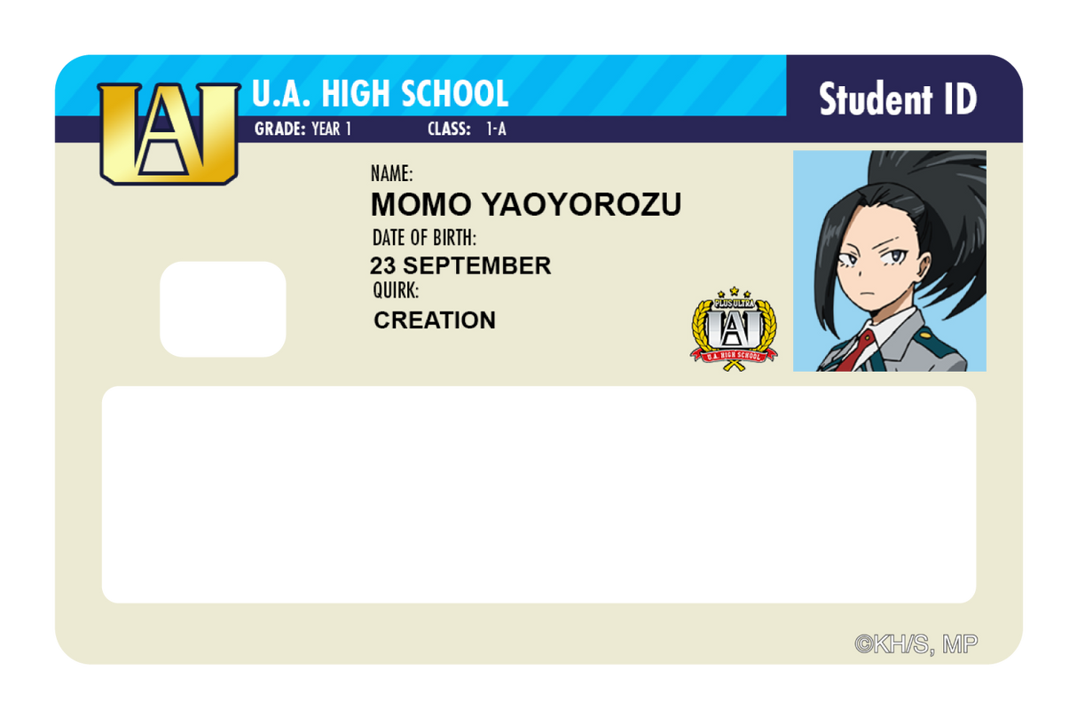 Student ID - Momo Yaoyorozu – CUCU Covers