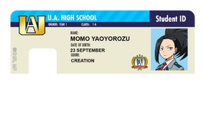 Student ID - Momo Yaoyorozu