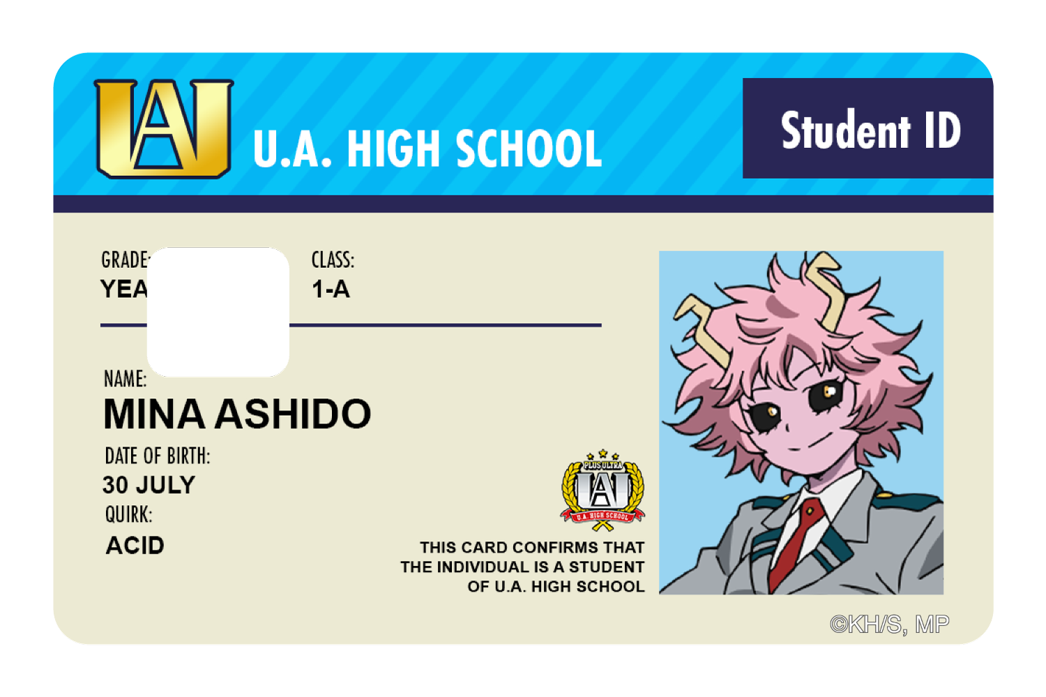 Student ID - Mina Ashido – CUCU Covers