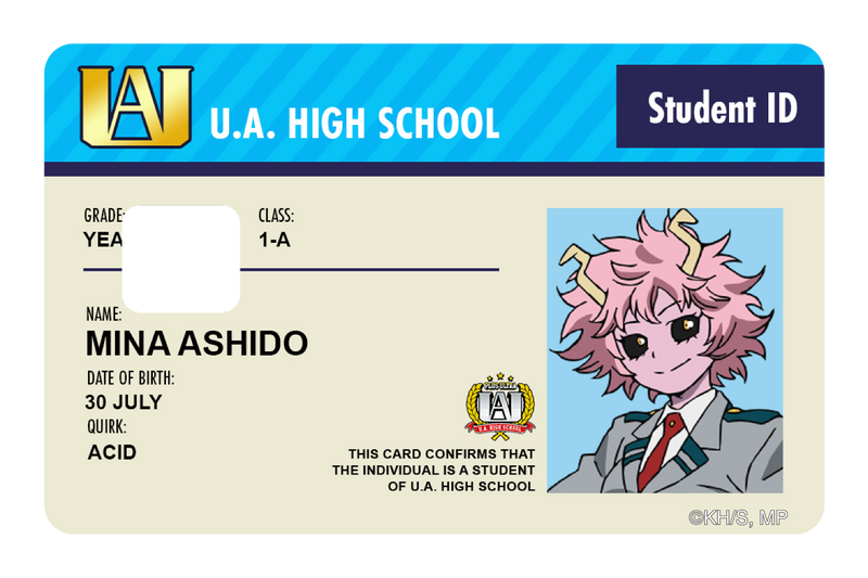Student ID - Mina Ashido