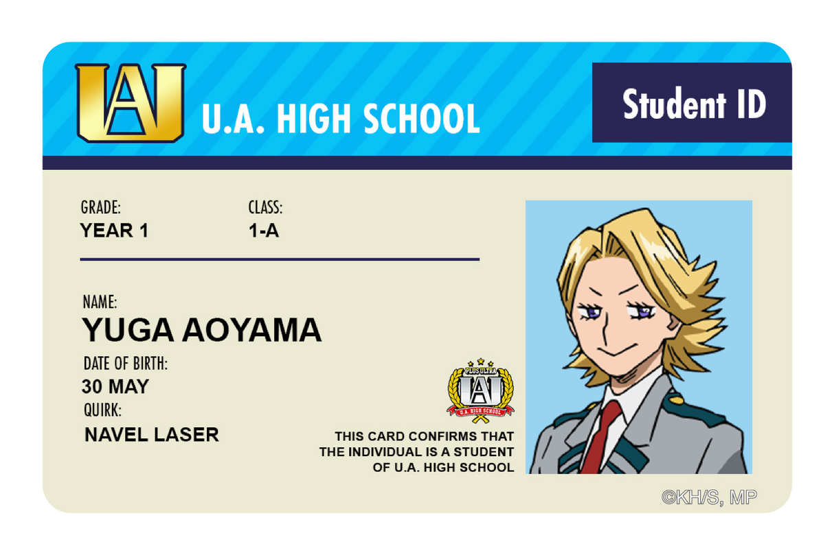 Student ID - Yuga Aoyama - Card Covers - My Hero Academia - CUCU Covers