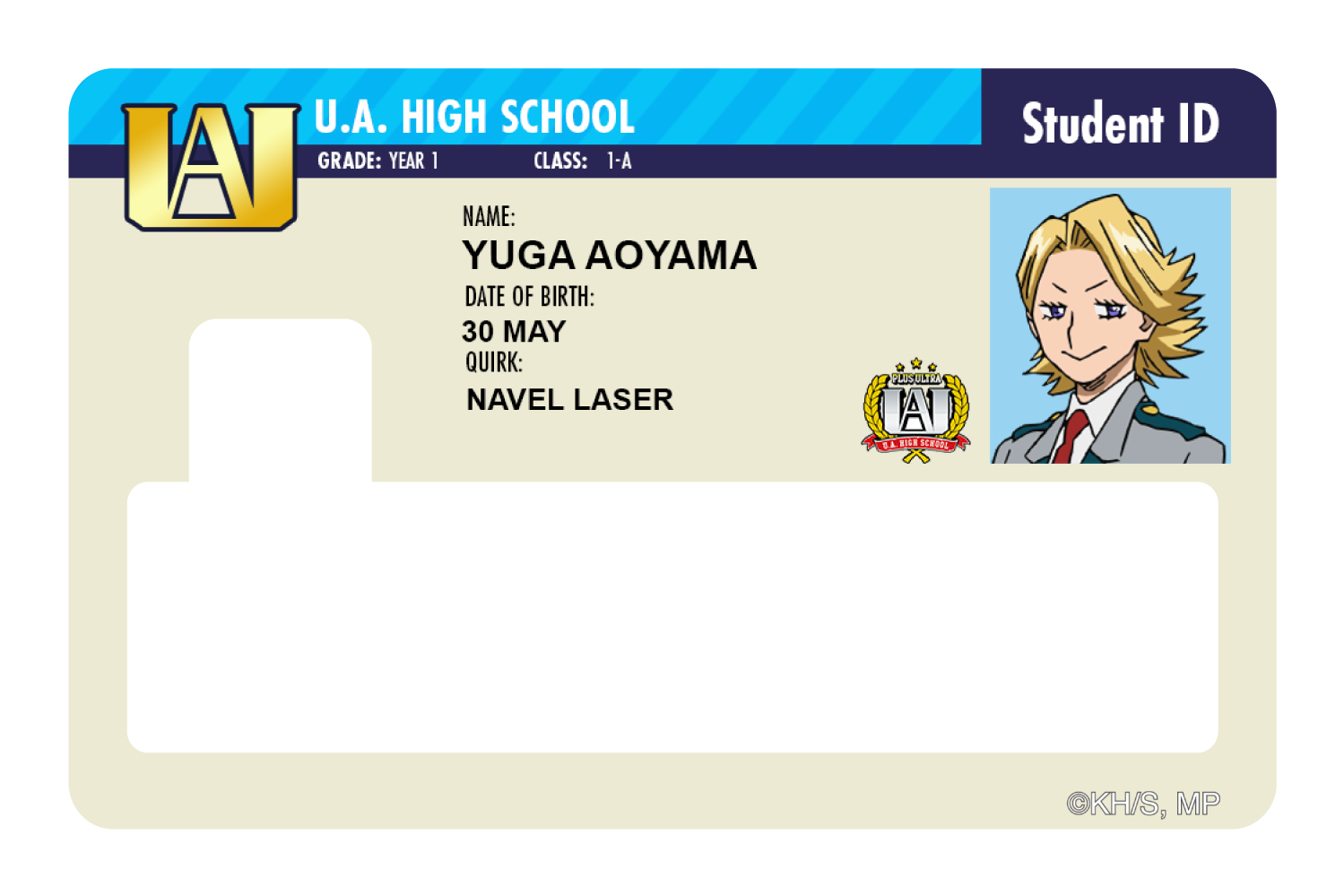 Student ID - Yuga Aoyama - Card Covers - My Hero Academia - CUCU Covers