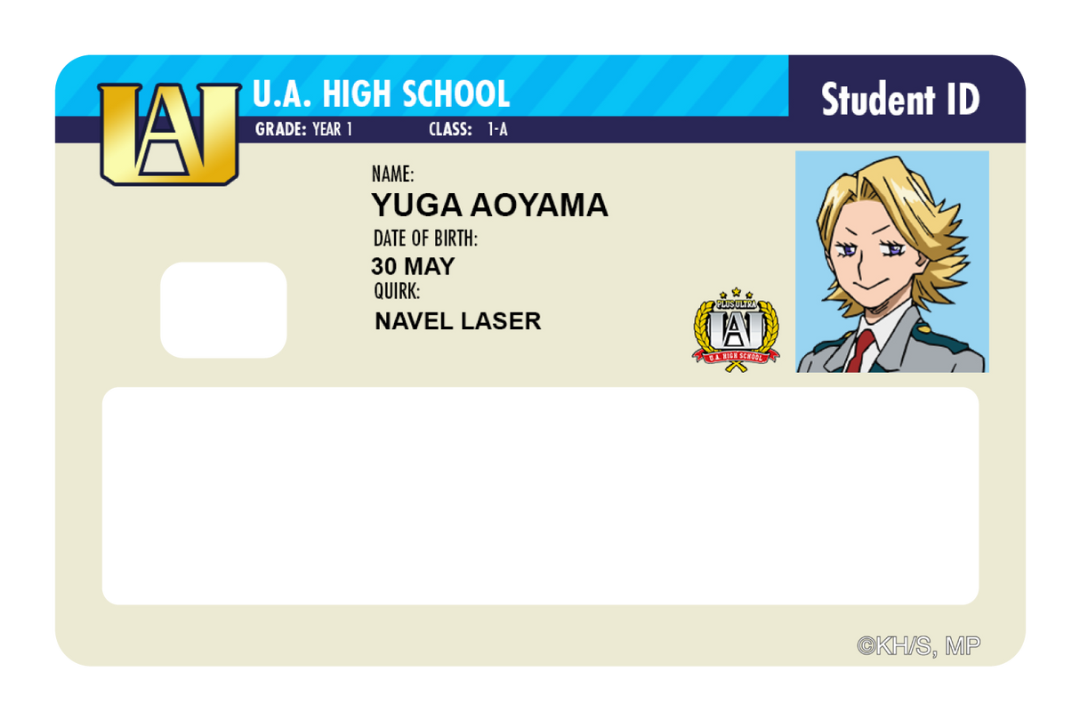 Student ID - Yuga Aoyama - Card Covers - My Hero Academia - CUCU Covers