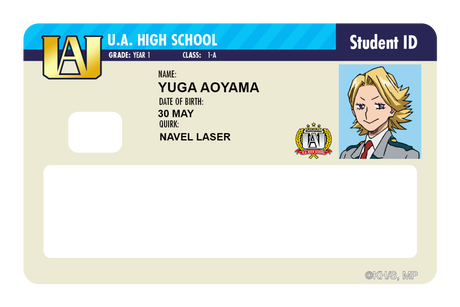 Student ID - Yuga Aoyama - Card Covers - My Hero Academia - CUCU Covers