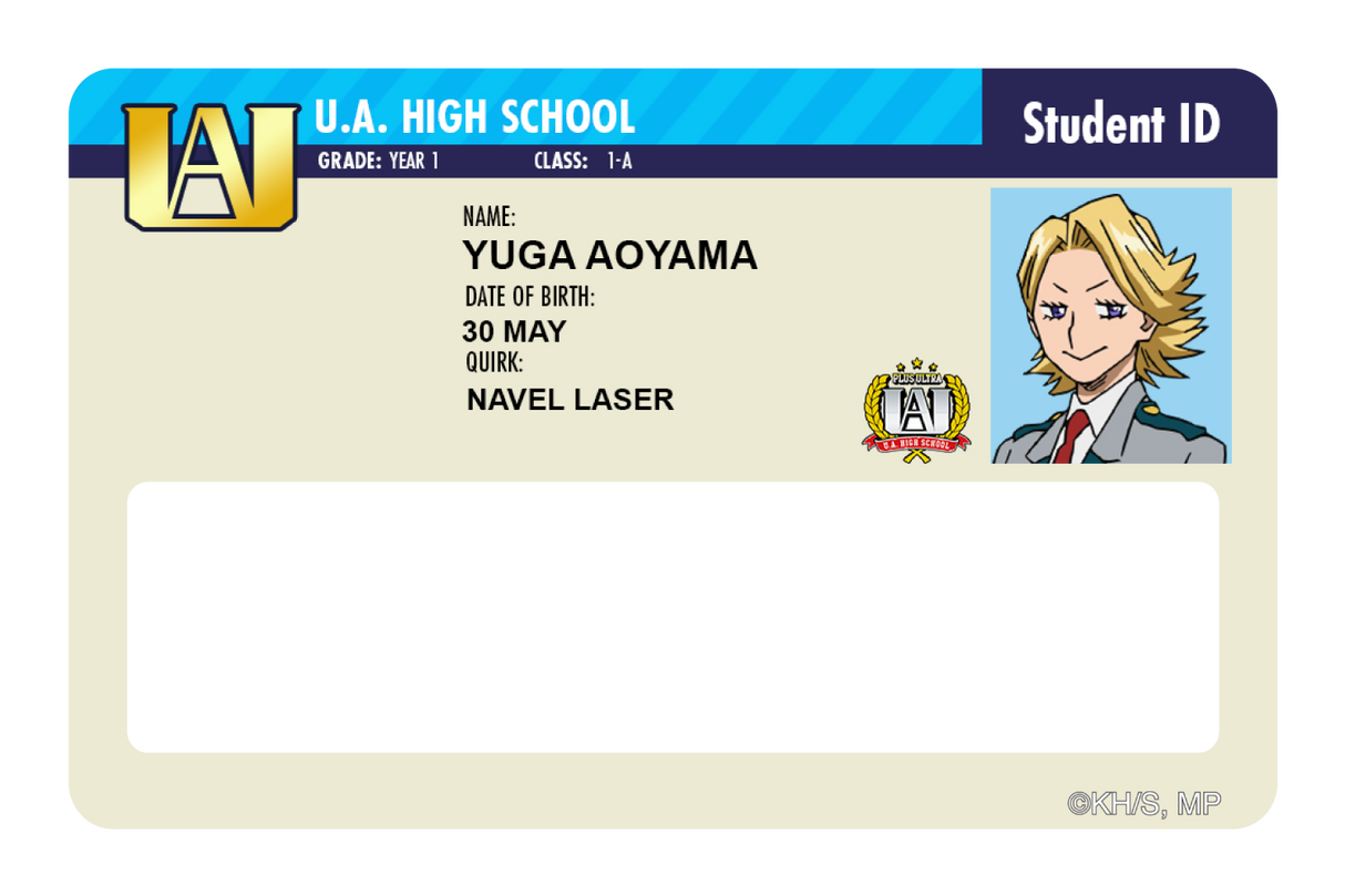 Student ID - Yuga Aoyama - Card Covers - My Hero Academia - CUCU Covers