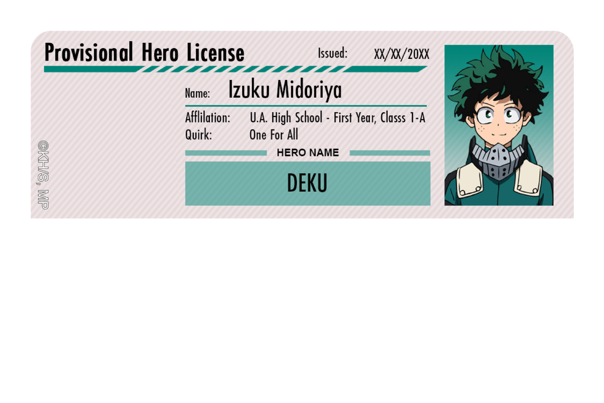 Hero License - Izuku Midoriya