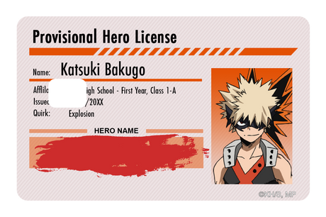 Hero License - Katsuki Bakugo - Card Covers - My Hero Academia - CUCU Covers