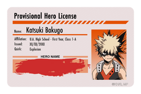 Hero License - Katsuki Bakugo - Card Covers - My Hero Academia - CUCU Covers