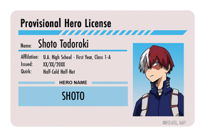 Hero License - Shoto Todoroki - Card Covers - My Hero Academia - CUCU Covers