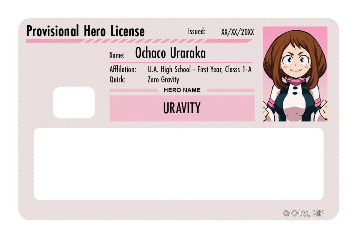 Hero License - Ochaco Uraraka - Card Covers - My Hero Academia - CUCU Covers