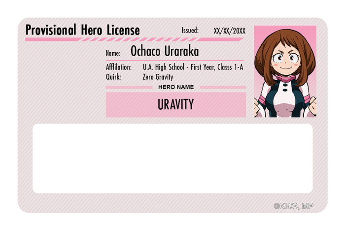 Hero License - Ochaco Uraraka