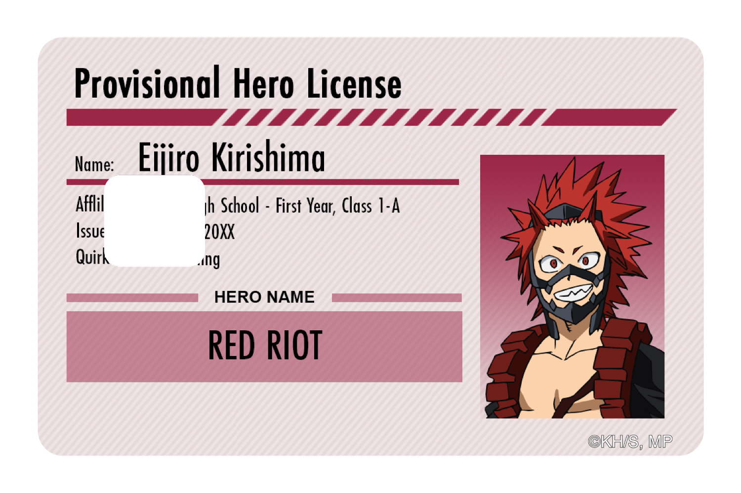 Hero License - Eijiro Kirishima – CUCU Covers