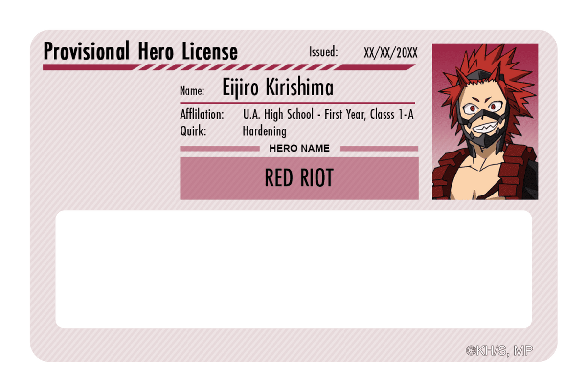 Hero License - Eijiro Kirishima