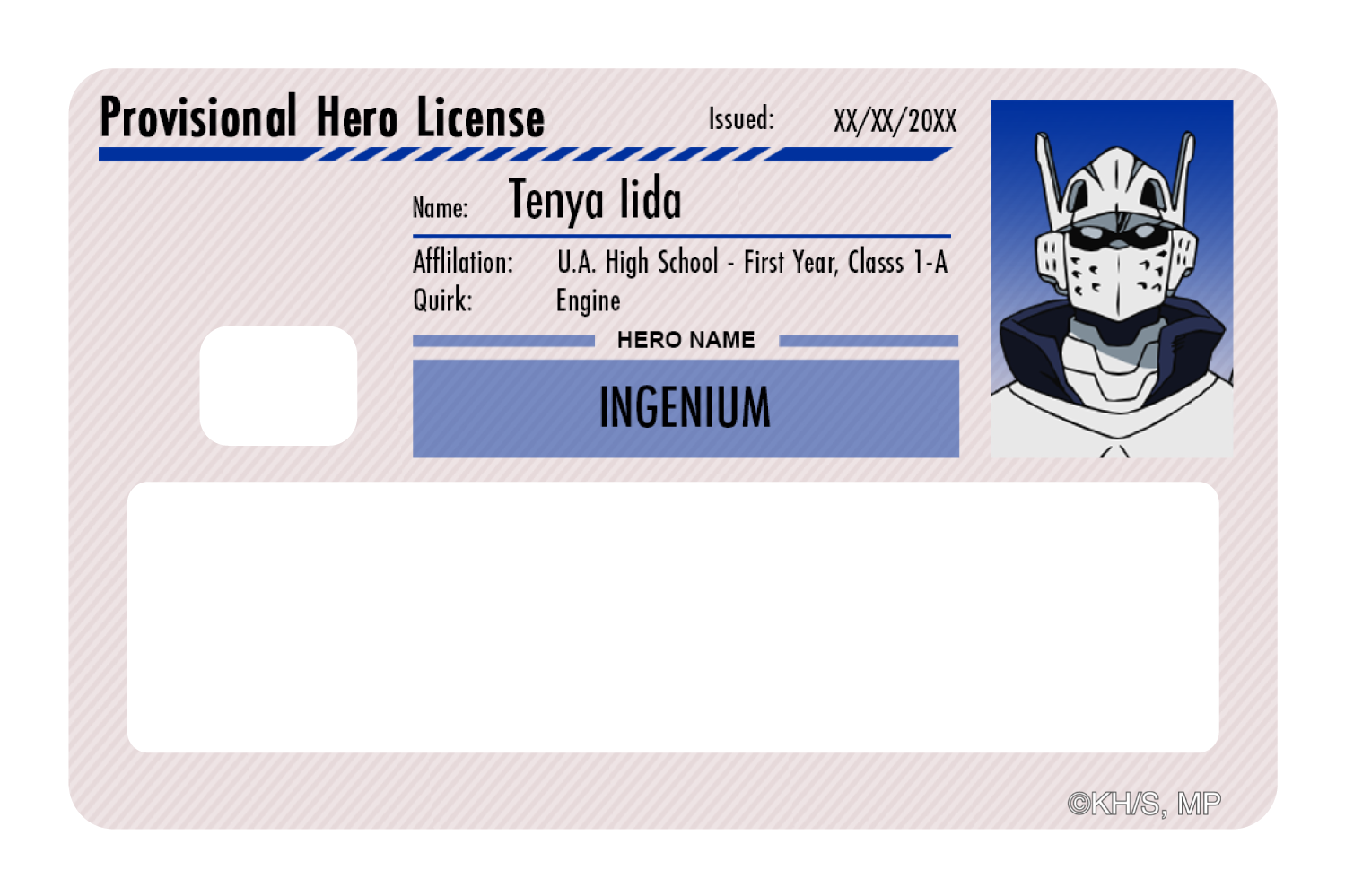 Hero License - Tenya Iida
