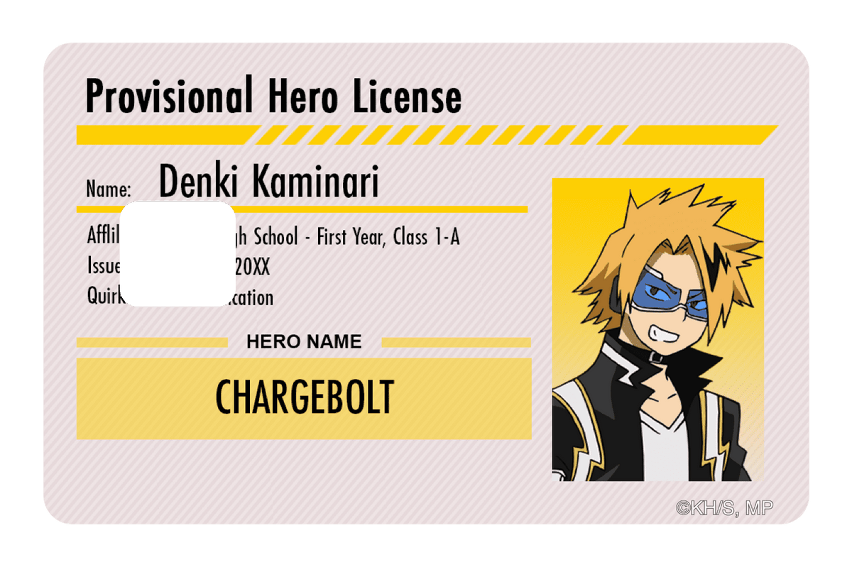 Hero License - Denki Kaminari
