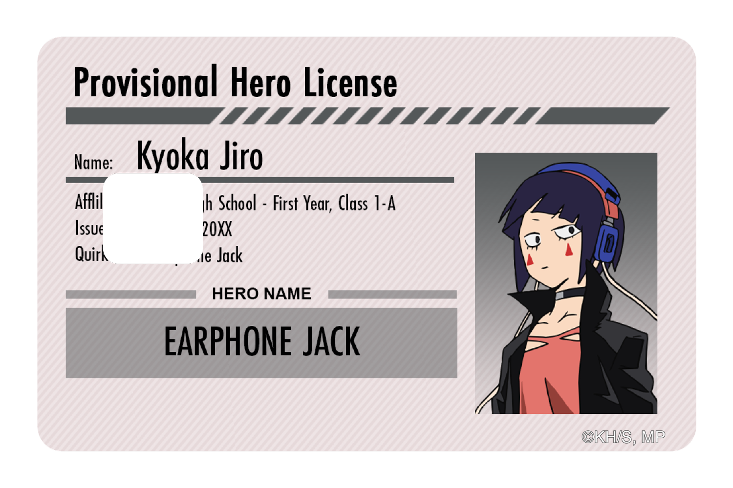 Hero License - Kyoka Jiro – CUCU Covers