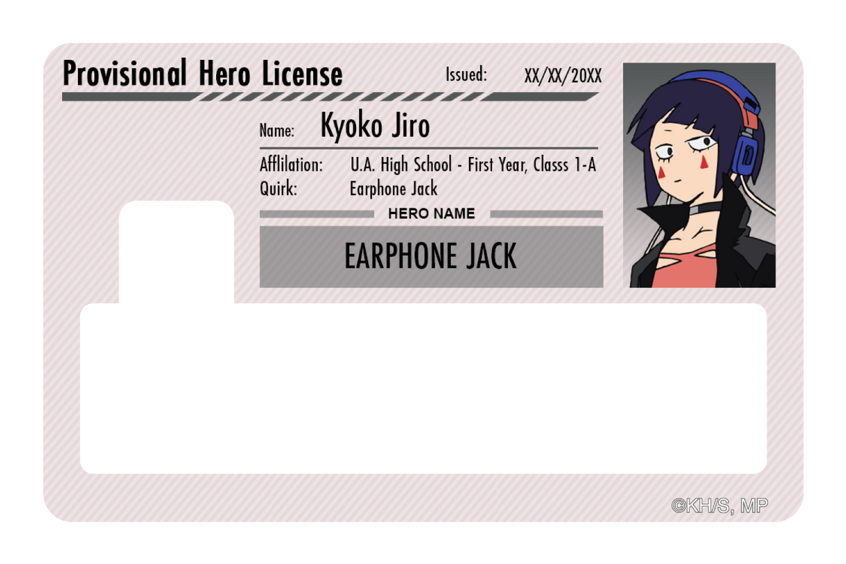 Hero License - Kyoka Jiro - Card Covers - My Hero Academia - CUCU Covers