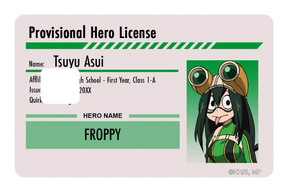 Hero License - Tsuyu Asui - Card Covers - My Hero Academia - CUCU Covers