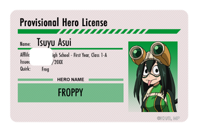 Hero License - Tsuyu Asui - Card Covers - My Hero Academia - CUCU Covers