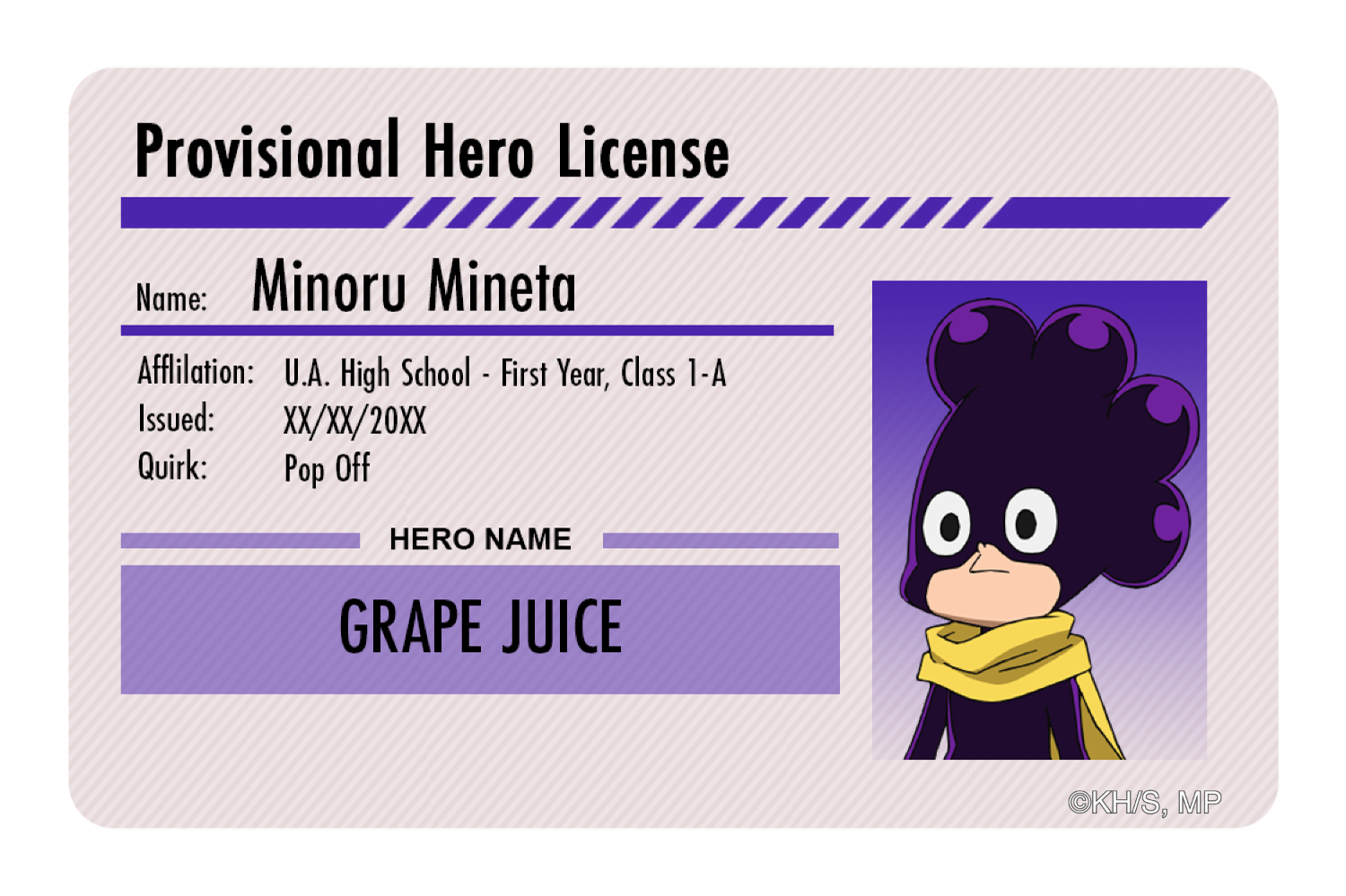 Hero License - Minoru Mineta